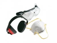 Varios: Set auricular+gafa+mascarilla